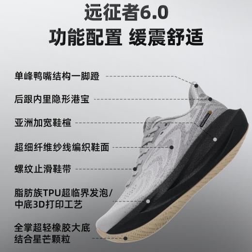 必迈远征者6.0跑步鞋透气减震慢跑鞋轻弹大体重防滑厚底运动鞋 商品图2