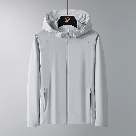 【防晒衣】【DTH】大依优型大码男装防晒衣连帽皮肤衣薄款清凉防晒服透气高弹男夏季外套上衣 商品图3