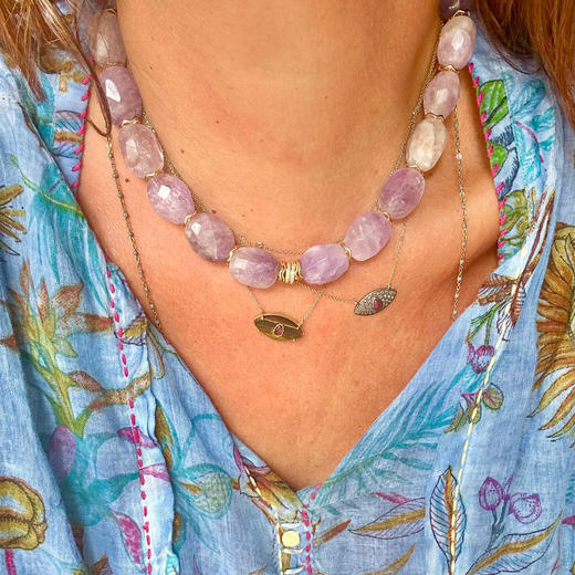 订购6周到｜Bohemian Rhapsodie-VALENE-薰衣草 石英 项链［法国设计师］ 商品图3