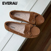 EVERAU自带松弛感的仙女清新茶话牛皮豆豆鞋EA1023 商品缩略图2