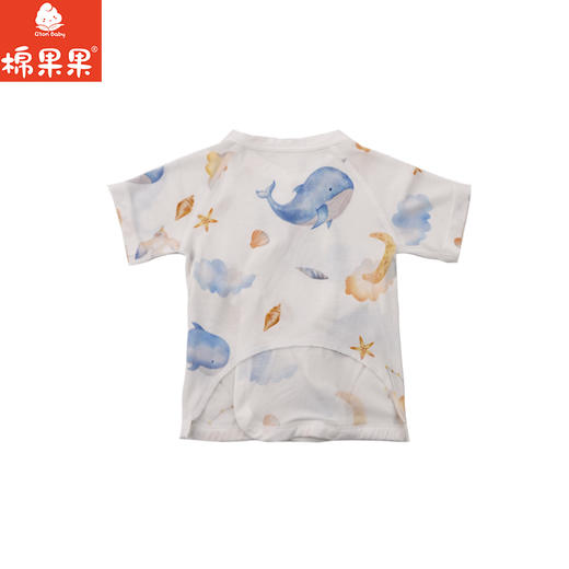 棉果果夏季男童女童婴儿舒适防蚊5A抗菌莫代尔短袖半背衣M201110425202 商品图1