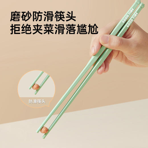 炊大皇悬浮合金筷子家用高档防霉可爱2024新款一人一筷家庭5双装 商品图3