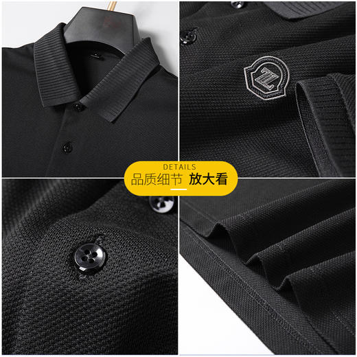 【亚麻+桑蚕丝】【DK】大依优型大码短袖POLO衫加肥加大半袖体恤夏季款肥佬宽松商务休闲百搭上衣男士胖子 商品图3