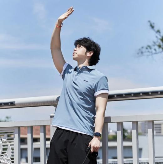 付款减库存，正品保真，假一赔十，李宁短袖POLO衫男夏季速干凉爽上衣排汗透气跑步训练T恤   宁polo 商品图3