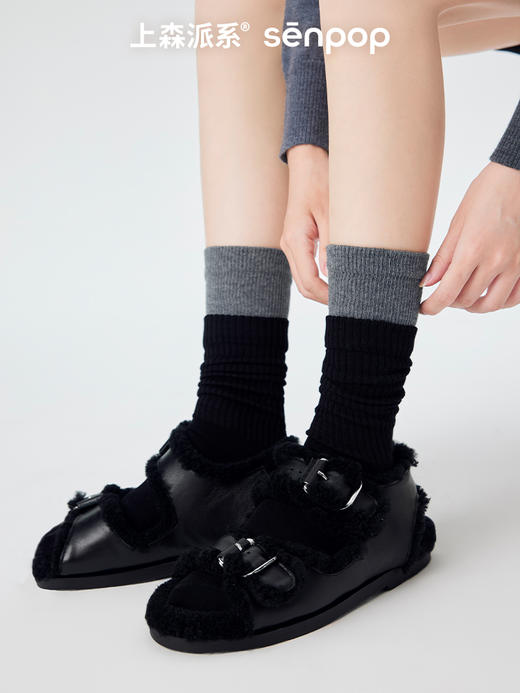 【代发】上森派系F80撞色双罗口中筒袜（下单后不接受退款 请谨慎下单） 商品图5