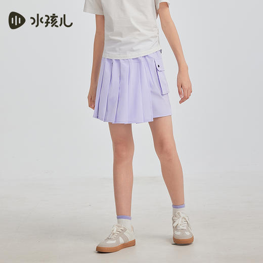 【速干裙裤】水孩儿女童短裤2025夏装新品大童工装风女孩百褶裙子 商品图2