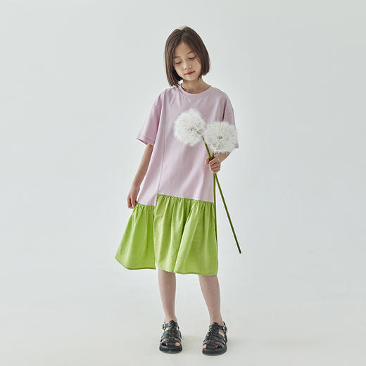 棵初 2025春夏第三波新品T恤风廓形连衣裙859T24065 商品图3