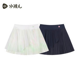 水孩儿童装女童短裙2025夏季新款儿童弹力透气裙子时尚百褶裙