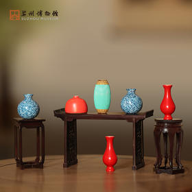 苏州博物馆 随方制象小花几冰箱贴摆件