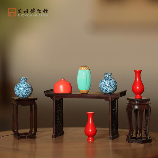 苏州博物馆 随方制象小花几冰箱贴摆件 商品图0