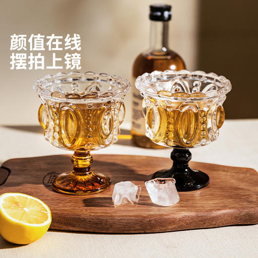 摩登主妇水晶玻璃杯高脚杯子酒杯酸奶杯家用水杯女冰淇淋杯甜品杯 商品图4