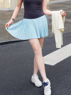 哈瓦塔凉感户外安全运动百褶半身裙H351113