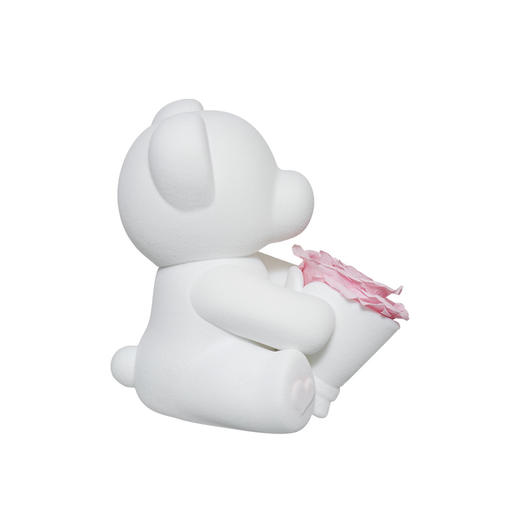 ROSEONLY诺誓 永生玫瑰 公仔系列 苏格熊 捧花版白色 Baby宝贝 送朋友 情人节礼物 商品图1