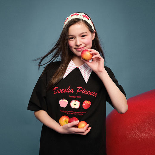 笛莎Deesha青少年女童T恤2025夏季女童可双面穿T恤 商品图2