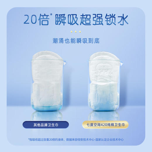 七度空间少女超薄纯棉420夜用卫生巾8片 商品图5