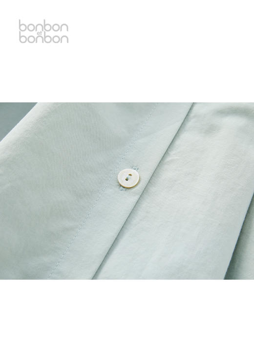 薄荷绿双领娃娃领连衣裙 商品图4