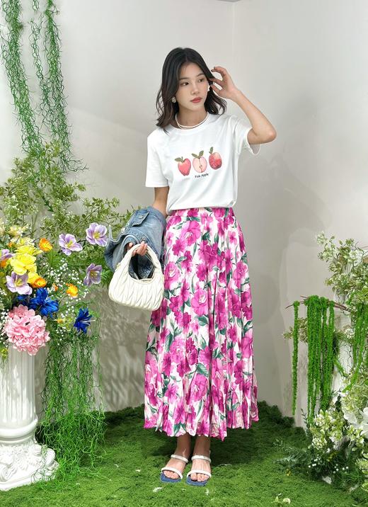 G5BQ30086#复古显瘦花长半裙 商品图0