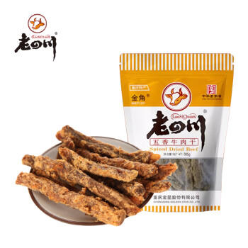 老四川 五香牛肉干105g 休闲零食 四川特产金角中华老字号 /休闲食品 /肉类零食 /牛肉类 商品图6