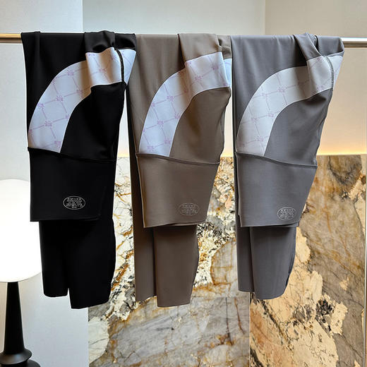 官网580！无痕收腹提臀运动九分裤女外穿UPF50原纱防晒高腰提拉塑形瑜伽裤 商品图8