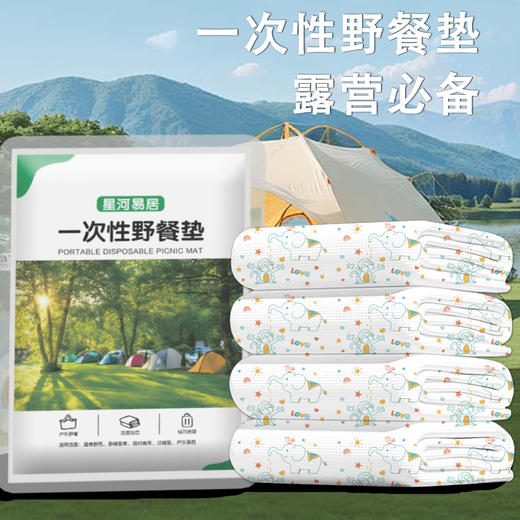 「一次性野餐垫！便携包装」双层印花露营垫 旅游户外烧烤旅行床单加厚防潮防湿野外露营户外装备 商品图0