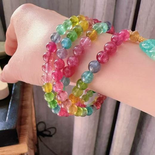 5mm-6mm多圈彩虹碧玺手链 商品图4