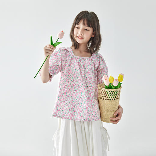 棵初 2025春夏第三波新品宽松碎花小衫876K256057MJ 商品图2