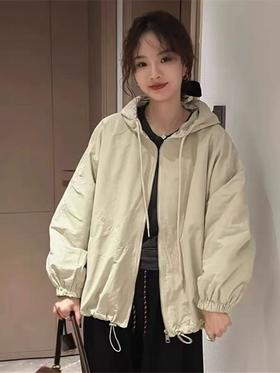 12.12错过没有！清货不退！最后一件！休闲宽松大版-2921连帽内里绗缝夹棉外套-喜出