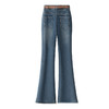 MYX-OZY-2551-L时髦牛仔微喇裤长款修身显瘦休闲喇叭裤春季新款洋气高腰鱼尾裤 商品缩略图4