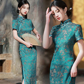 气质修身显瘦优雅，显经典年轻改良旗袍XL630