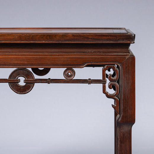 清 红木拱璧纹拦水线香几（一对） 商品图1