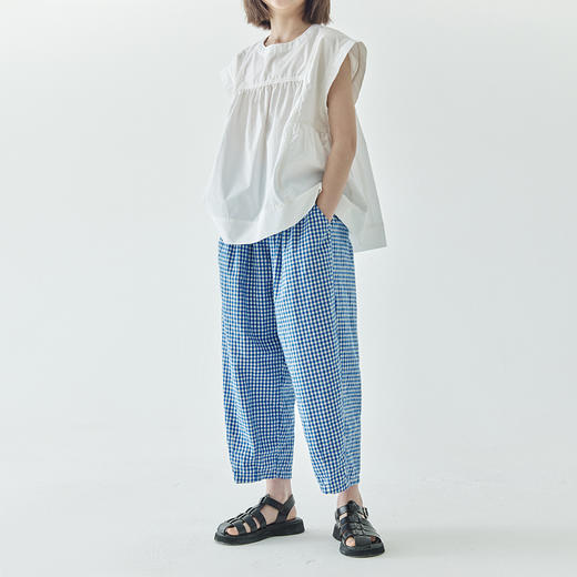 棵初 2025春夏第三波新品休闲格纹裤858T24062 商品图0
