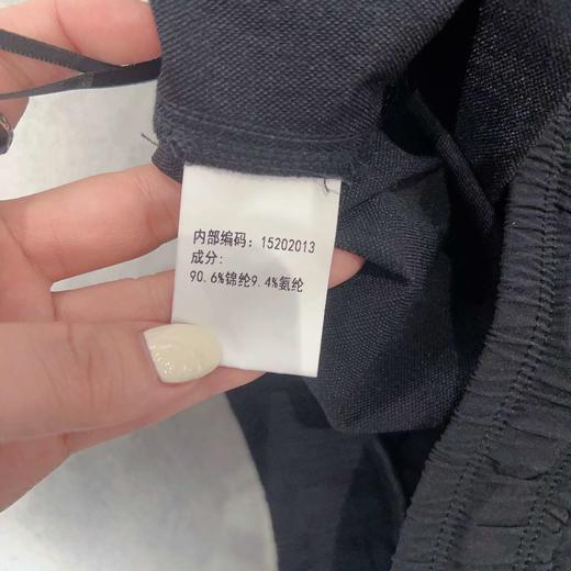 N橡筋腰压褶阔版阔腿裤（黑）夏季152020130321 商品图4