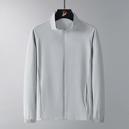 【防晒衣】【DTH】大依优型大码男装立领防晒衣皮肤衣薄款清凉防晒服透气高弹男夏季外套上衣 商品图0