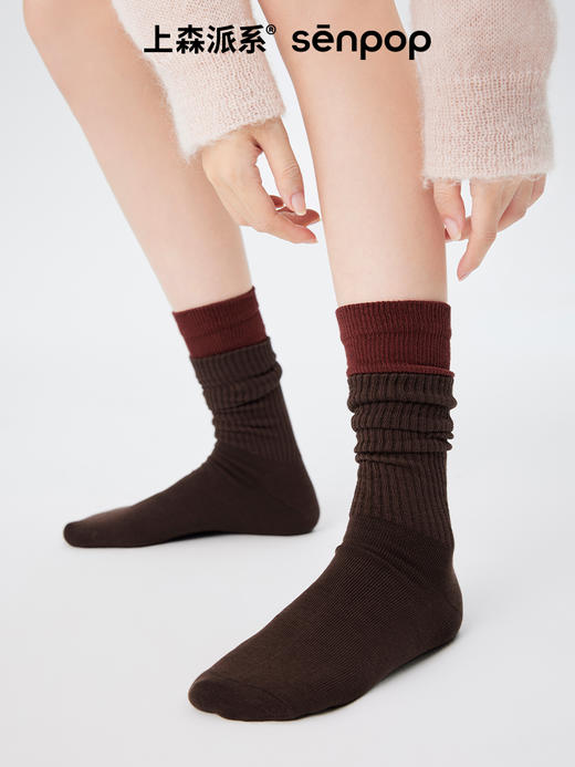 【代发】上森派系F80撞色双罗口中筒袜（下单后不接受退款 请谨慎下单） 商品图6