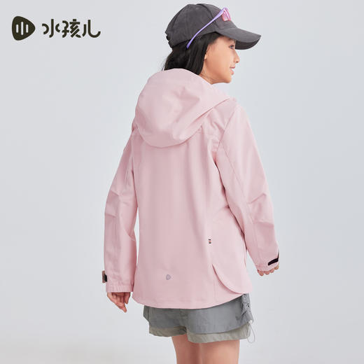 水孩儿童装女童外套薄款2025春装新品中大童三防透湿风衣连帽上衣 商品图5