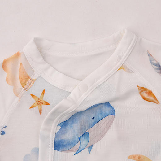 棉果果夏季男童女童婴儿舒适防蚊5A抗菌莫代尔短袖半背衣M201110425202 商品图2