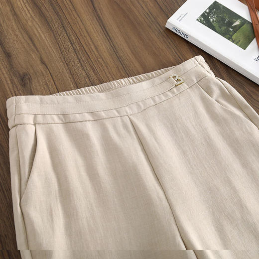 MYX-XBMY-T6059-L垂感通勤时尚九分西装裤显瘦高腰直筒裤春夏新款气质窄版阔腿裤 商品图3