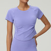 跃牌（呗咪纷纷系列）速干运动短袖女收腰显瘦休闲瑜伽服健身T恤无尺码短袖DX3103 商品缩略图1