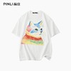 PINLI品立2025夏季新款男士个性彩虹猫短袖T恤潮流纯棉休闲体恤衫BG252111025 商品缩略图3