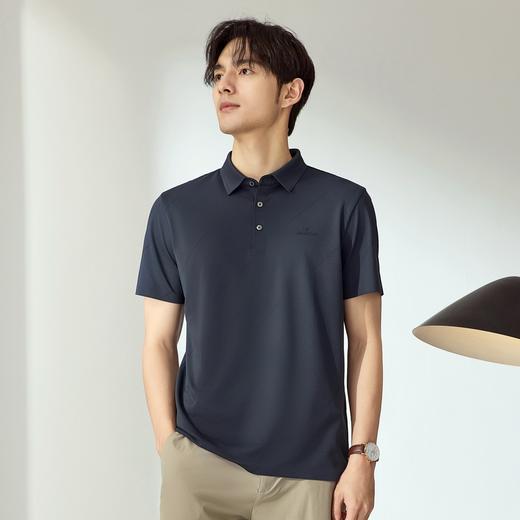 【无缝工艺/满身印花】柒牌短袖Polo衫男夏季新款渐变斜纹印花T恤128T71050 商品图4