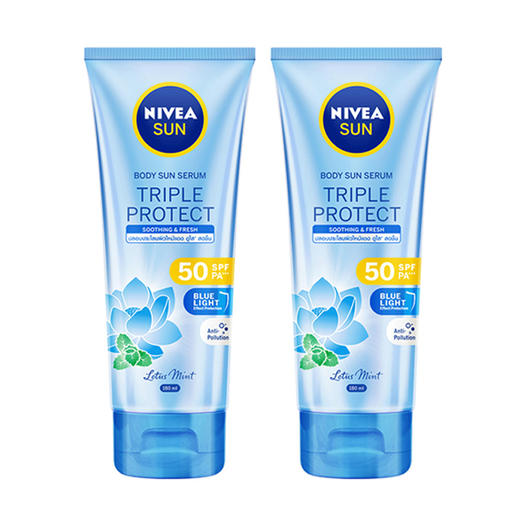 NIVEA妮维雅三重沁凉防晒SPF50+身体薄荷轻薄大容量通勤户外180ml 商品图3