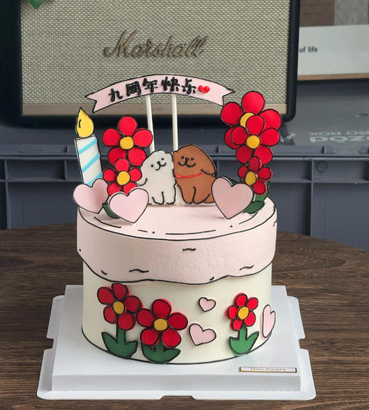 线条小狗J款 纪念日订婚 漫画 商品图0