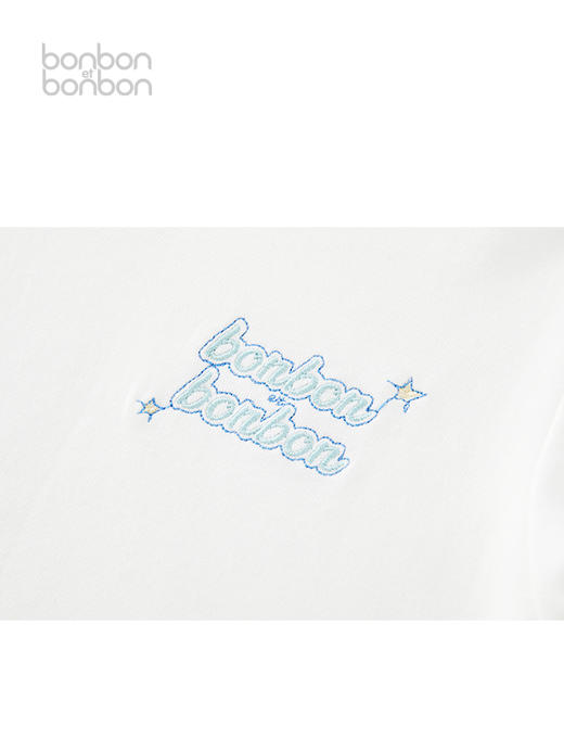 百搭刺绣白T恤 商品图3