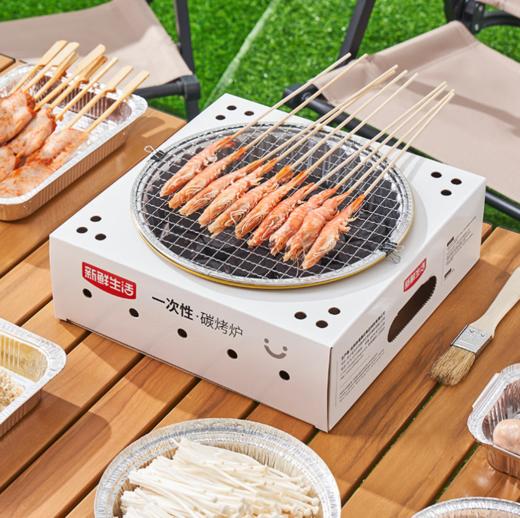 新鲜生活一次性烧烤炉套装户外庭院聚会含木炭便携式家用烧烤架 商品图0