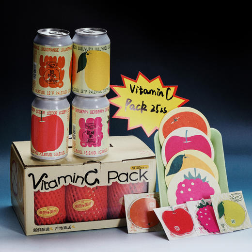 拾捌精酿 Vitamin C水果系列礼盒装 水果茶啤酒女士低度果味国产精酿啤酒 商品图2