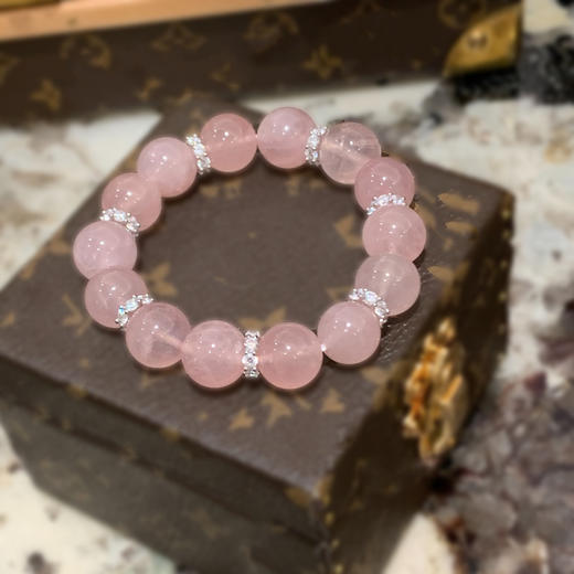 钻石豪门8000积分天然水晶马达加斯加粉晶手串 商品图1