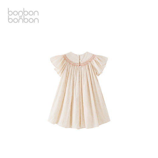 碎花缩褶小飞袖连衣裙 商品图1