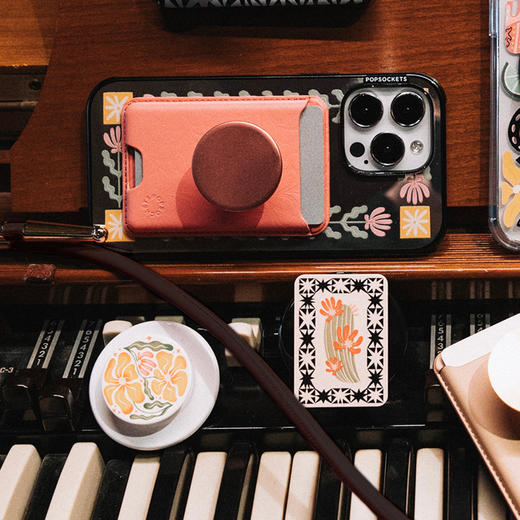 【自由暮色】仙人掌图腾·MagSafe圆啪嗒 MAGSAFE磁吸手机气囊支架 Round圆啪嗒系列 撞色 植物花卉 图腾 商品图2