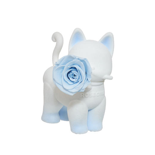ROSEONLY诺誓 永生玫瑰 公仔系列 嘻嘻猫白蓝拾花版  Baby宝贝系列 送朋友 情人节礼物 商品图2