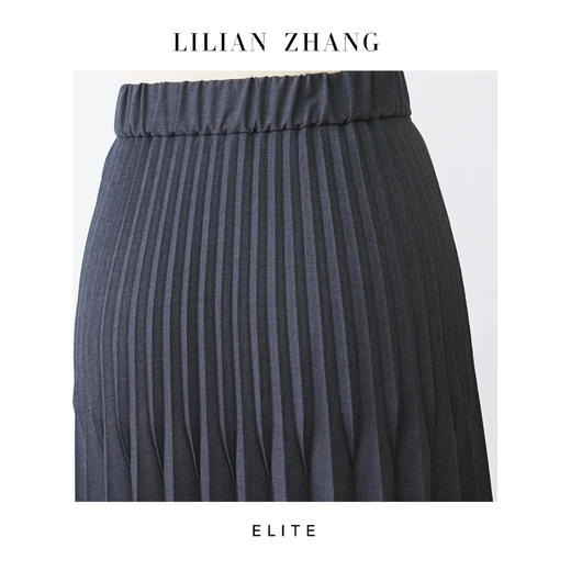 E“定制”——静奢风 ——都市摩登——风尚之选——灰色压褶百褶裙 2503007 商品图1